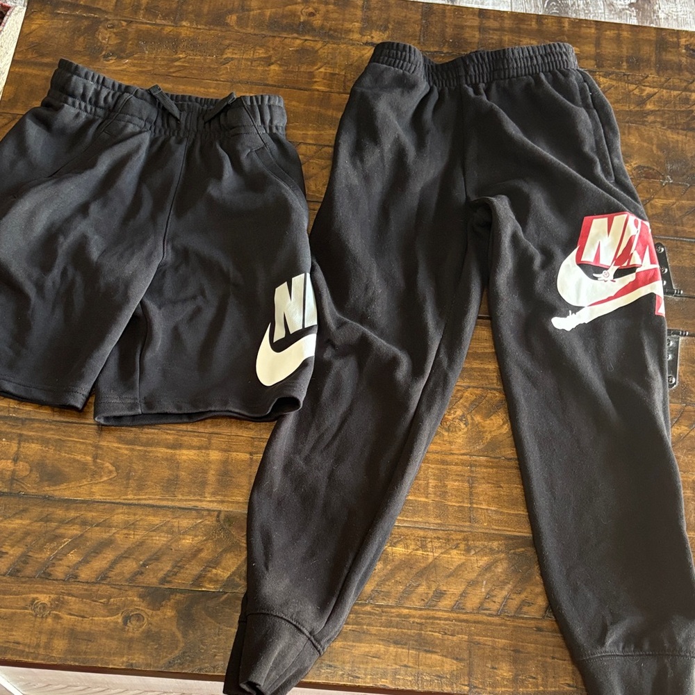 Nike Kids Black Shorts and Joggers